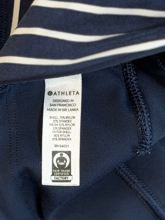 Athleta Stealth Striped Tennis Skort in a Navy & White Nautical Pattern - Picture 7 of 13